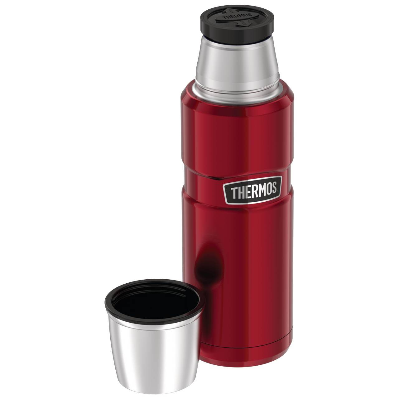 Trinkbecher für 4003 Stainless King Beverage Bottle 0,47l, stainless steel / black